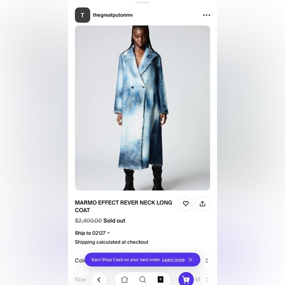 Avant Toi MARMO EFFECT REVER NECK LONG
COAT size medium - Picture 2 of 4